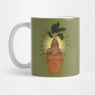 Potted Screaming Mandrake Illustration Mug